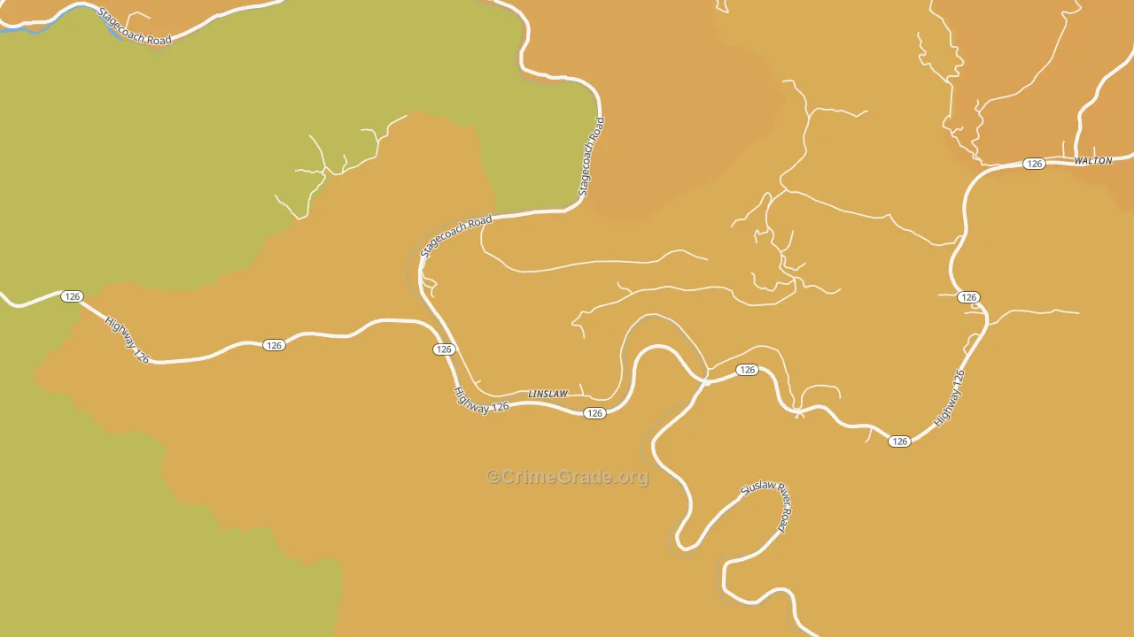 Richardson, OR Map of Vehicle Theft Rates