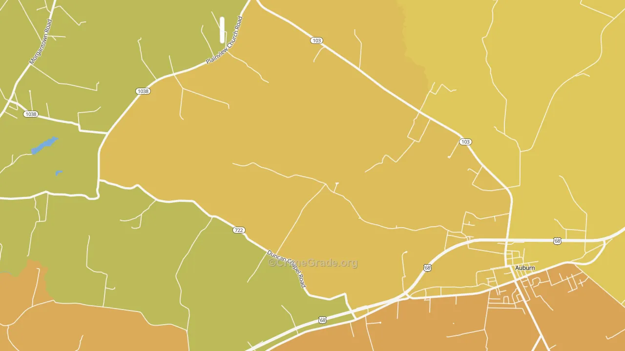 Richelieu, KY Map of Vehicle Theft Rates