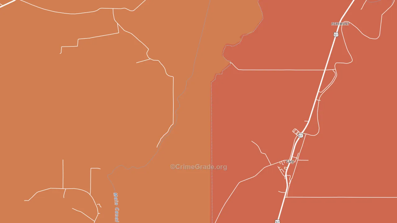 Richey, MS Map of Vehicle Theft Rates