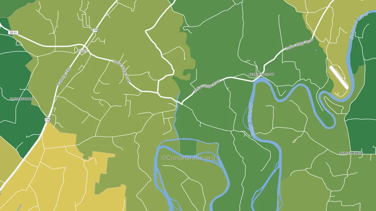 Richland, TN Map of Vehicle Theft Rates