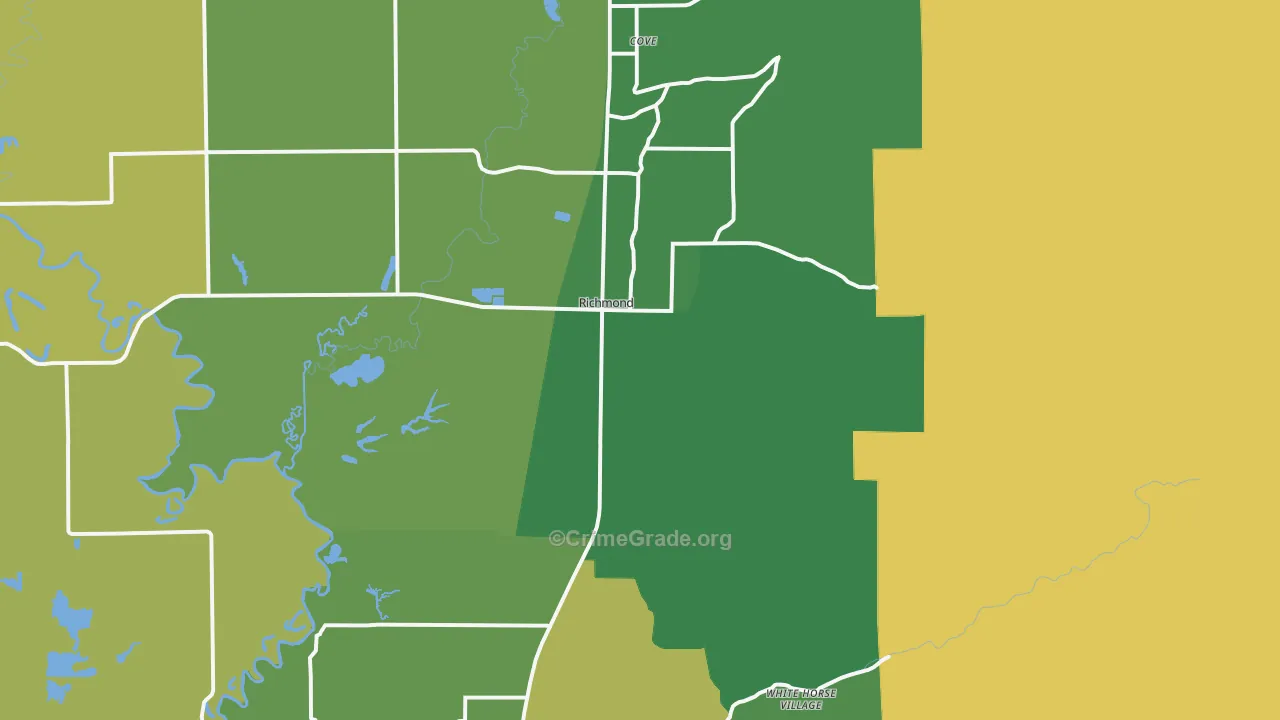 Richmond, UT Map of Vehicle Theft Rates