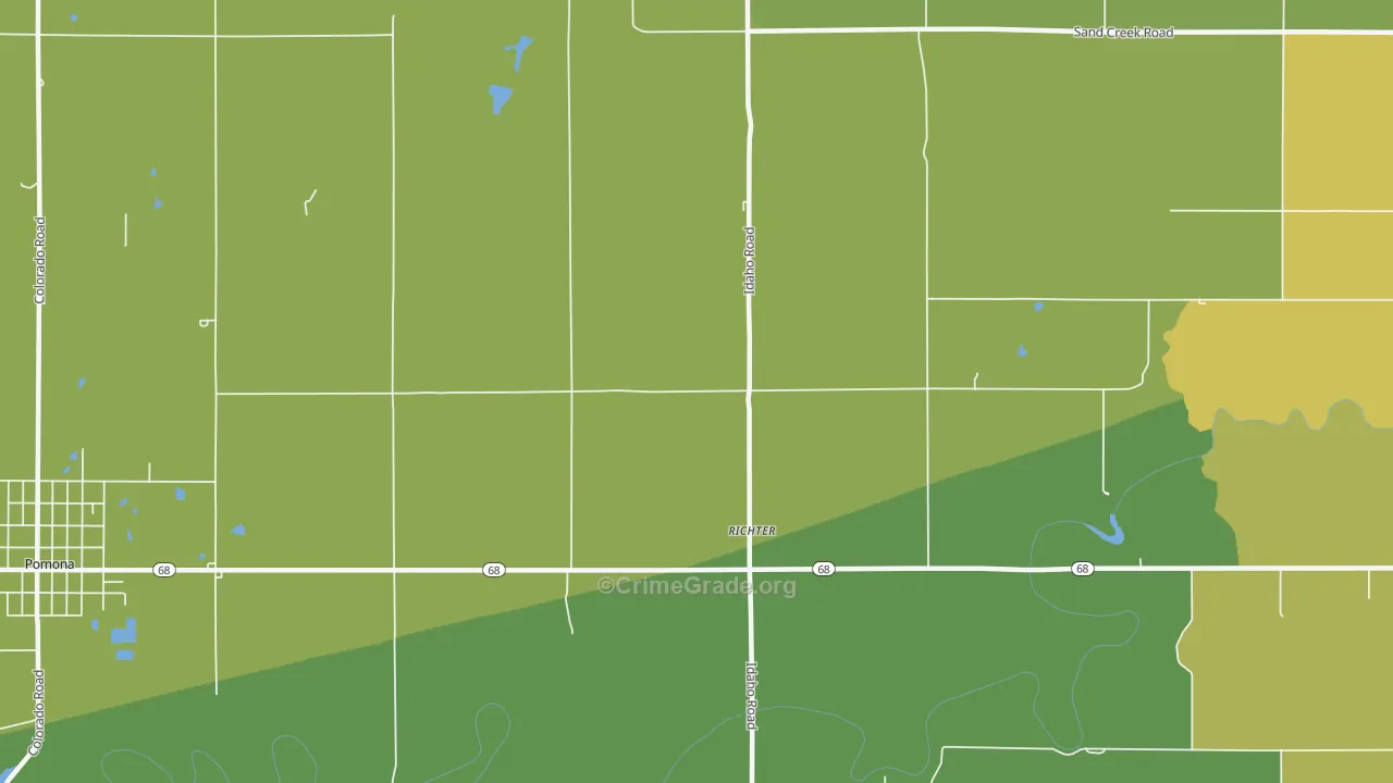 Richter, KS Map of Vehicle Theft Rates
