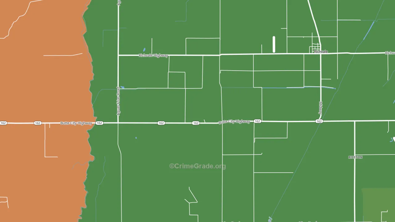 Richvale, CA Map of Vehicle Theft Rates