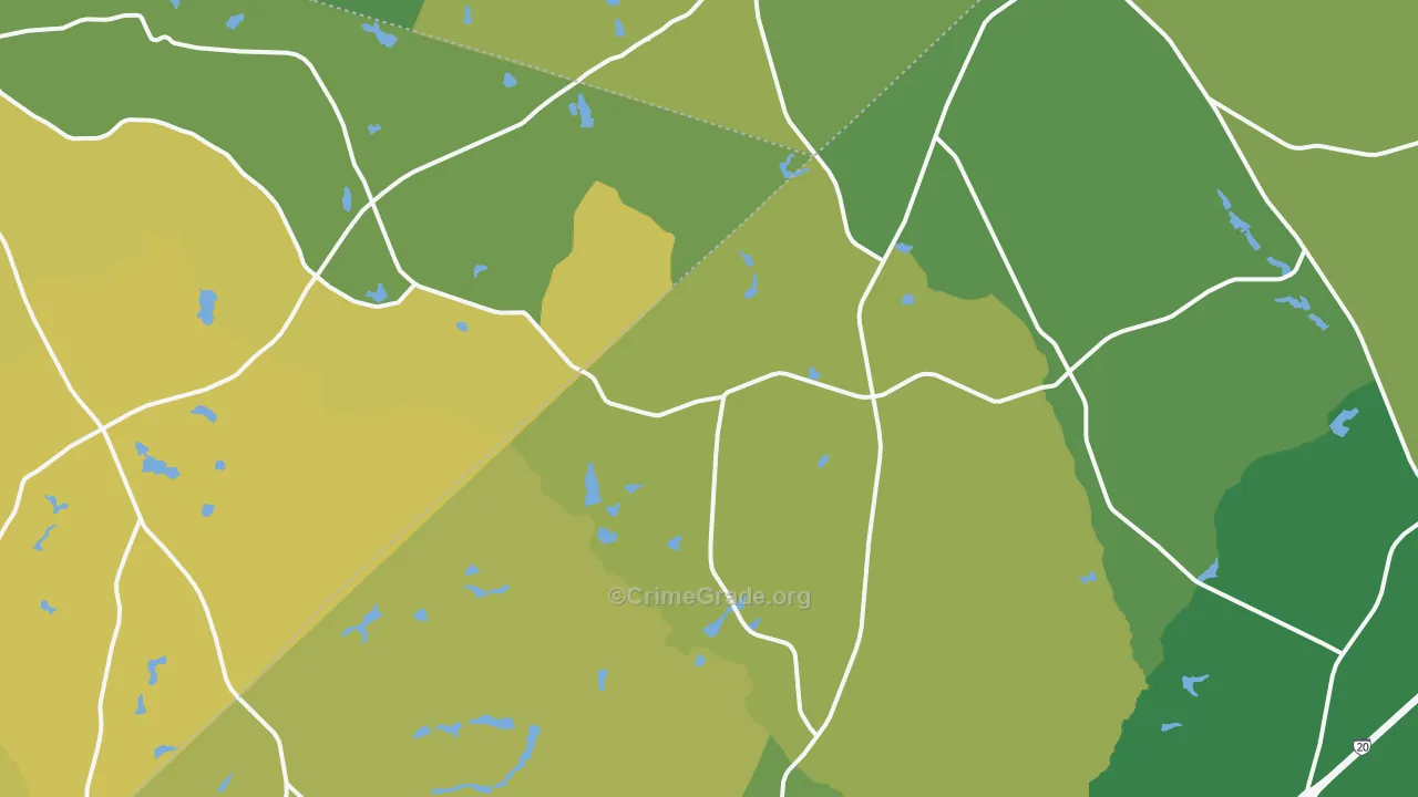 Ridge Spring, SC Map of Vehicle Theft Rates
