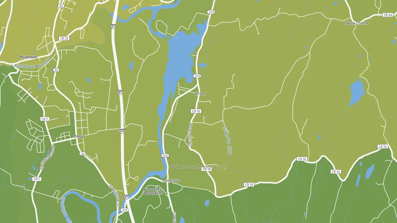 Rifton, NY Map of Vehicle Theft Rates