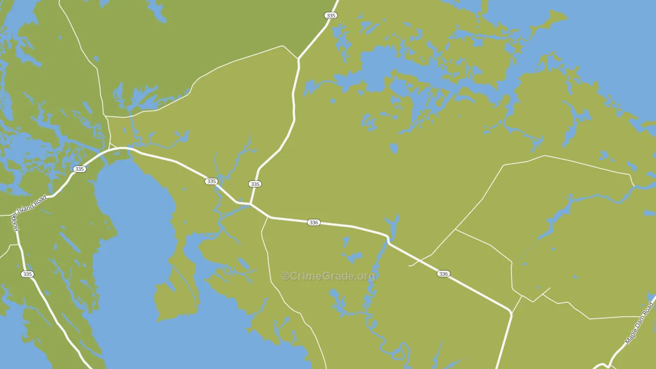 Riggins Corner, MD Map of Vehicle Theft Rates
