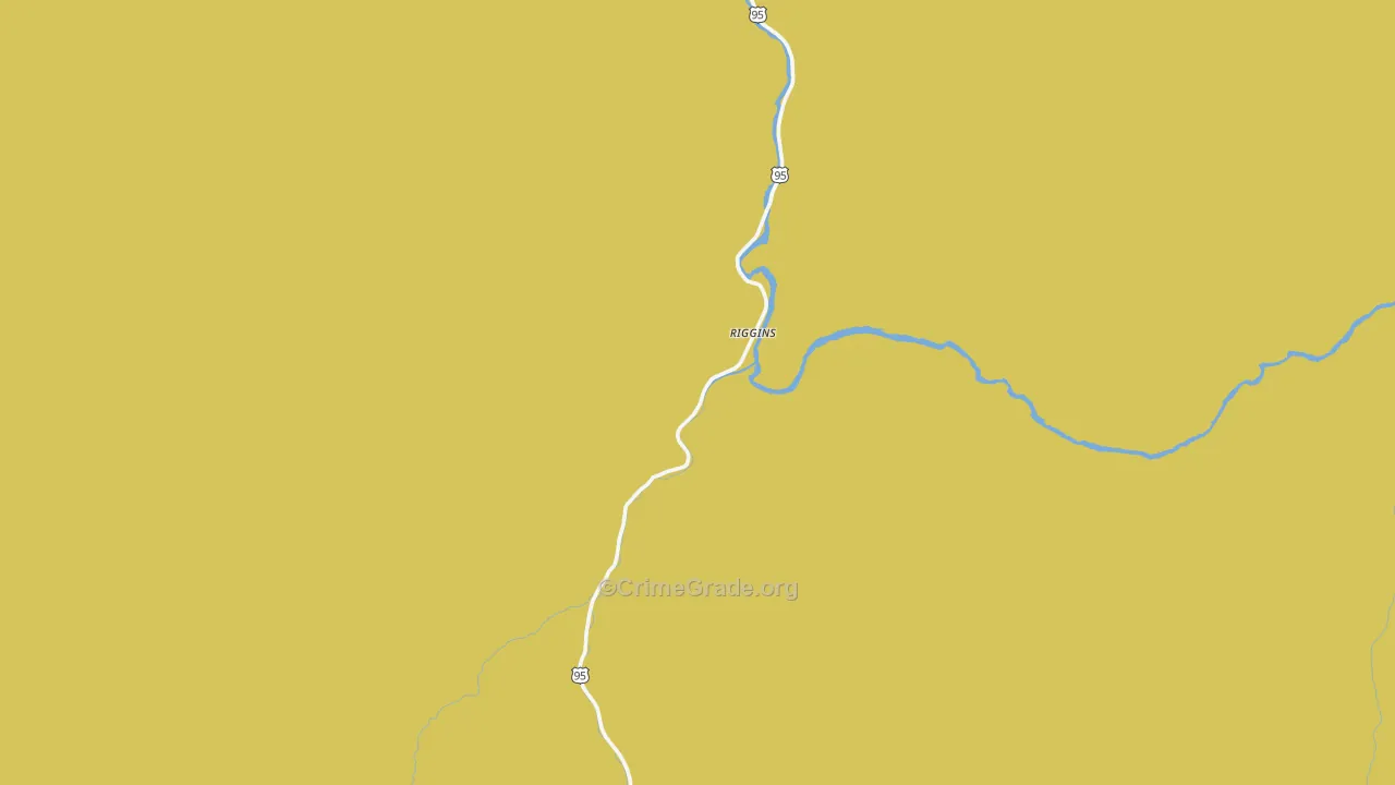 Riggins, ID Map of Vehicle Theft Rates