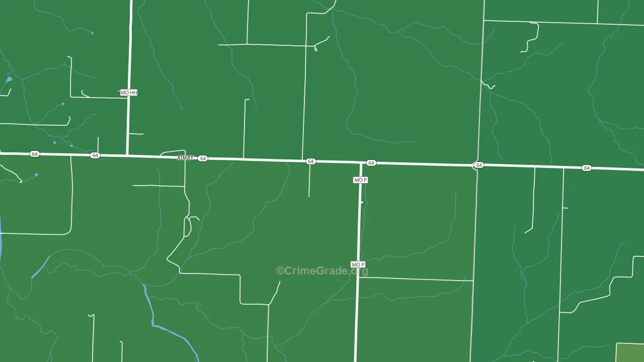 Rimby, MO Map of Vehicle Theft Rates