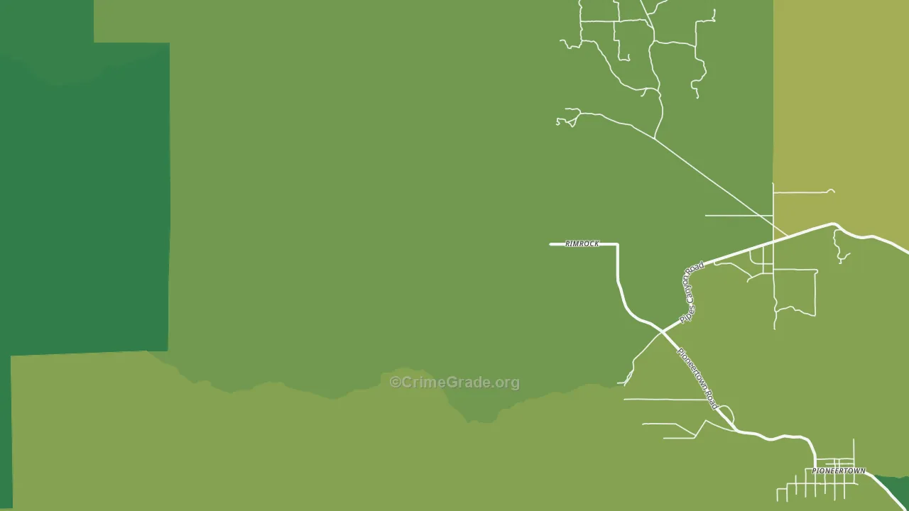 Rimrock, CA Map of Vehicle Theft Rates