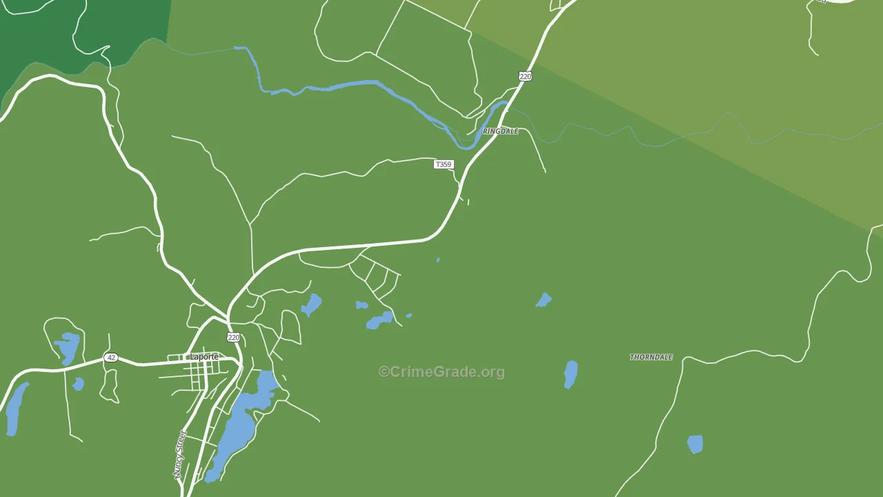 Ringdale, PA Map of Vehicle Theft Rates