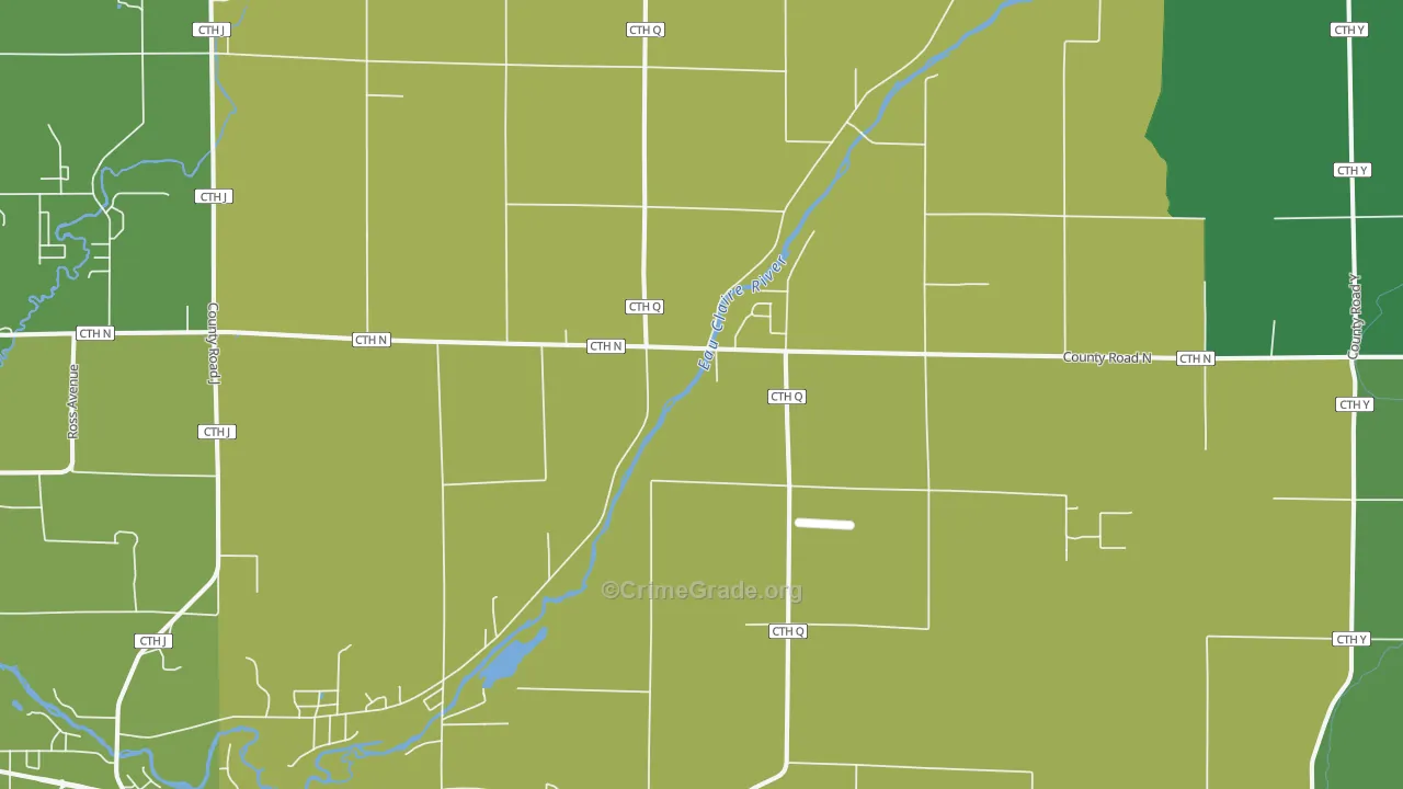Ringle, WI Map of Vehicle Theft Rates