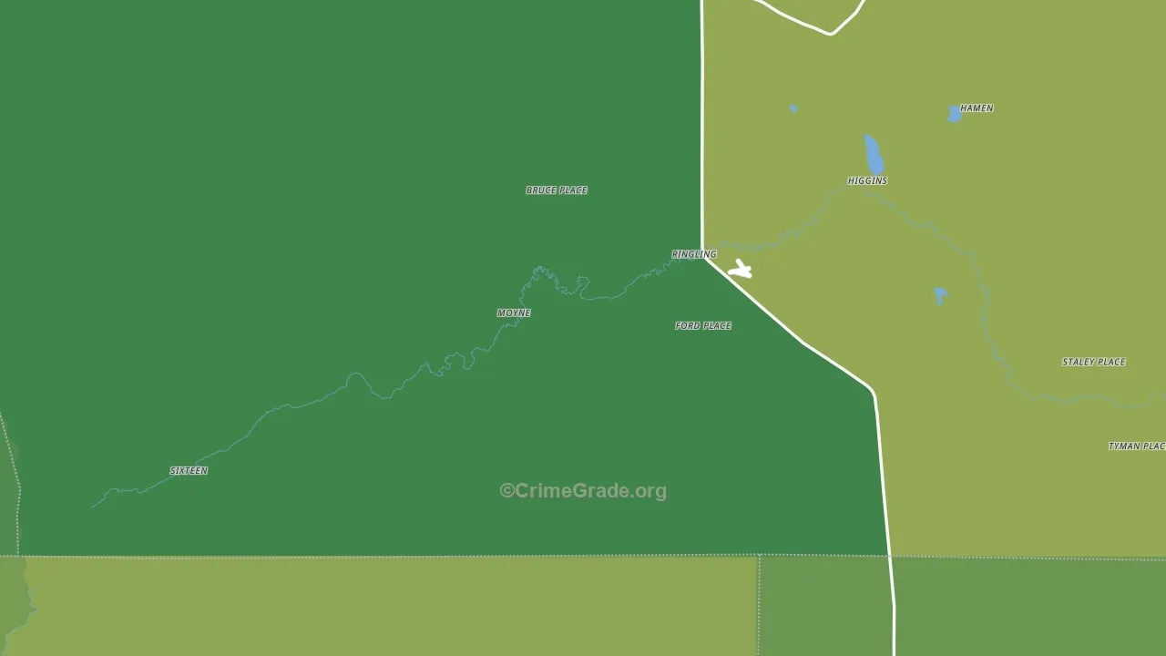 Ringling, MT Map of Vehicle Theft Rates