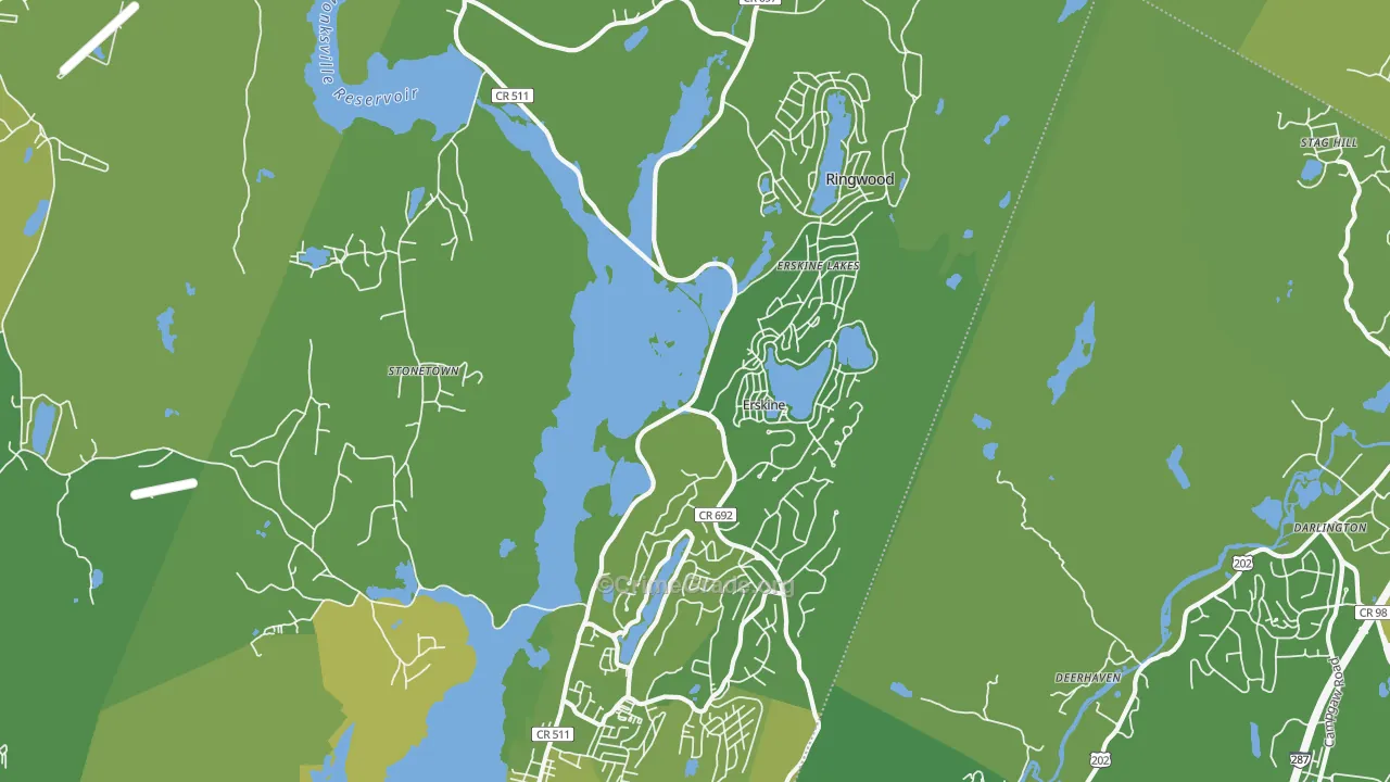 Ringwood, NJ Map of Vehicle Theft Rates