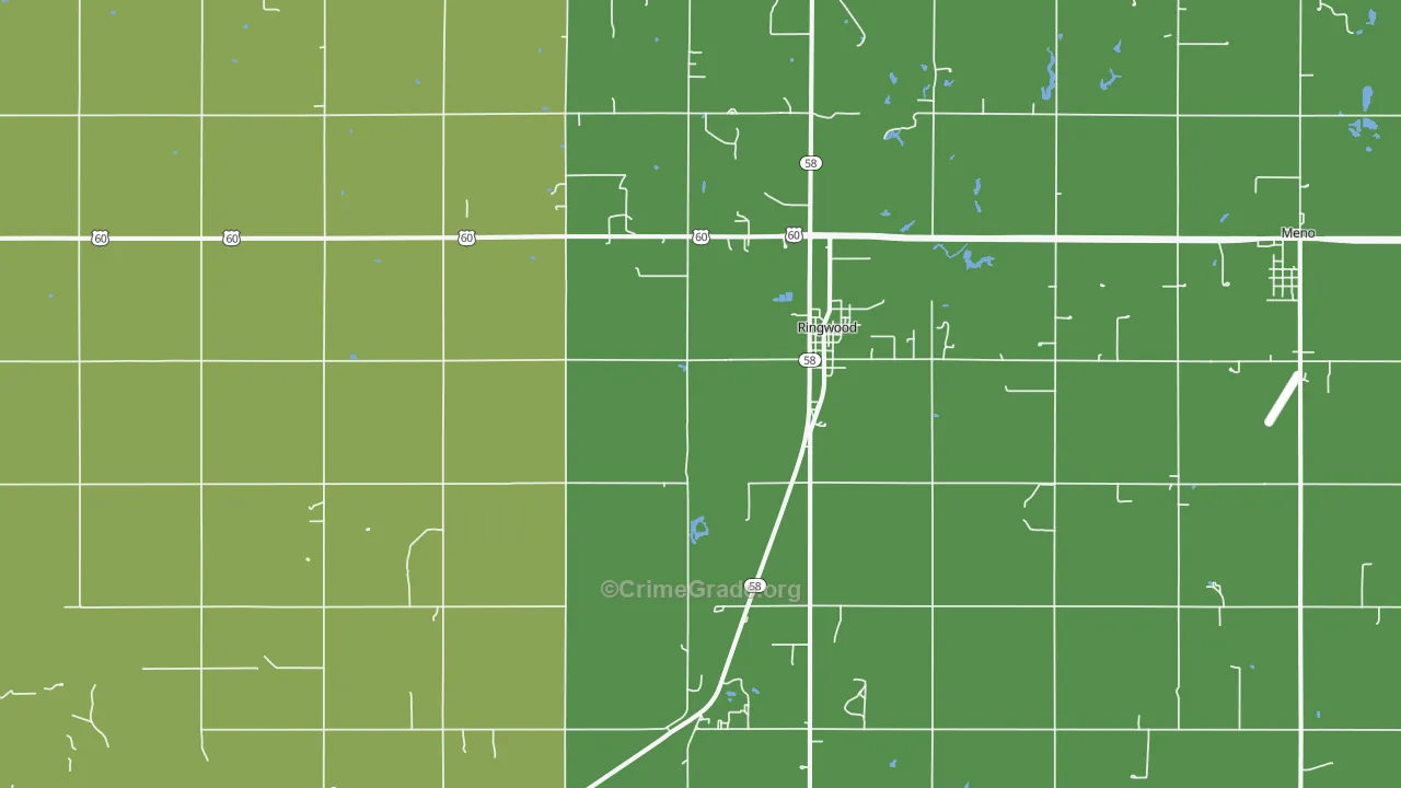 Ringwood, OK Map of Vehicle Theft Rates