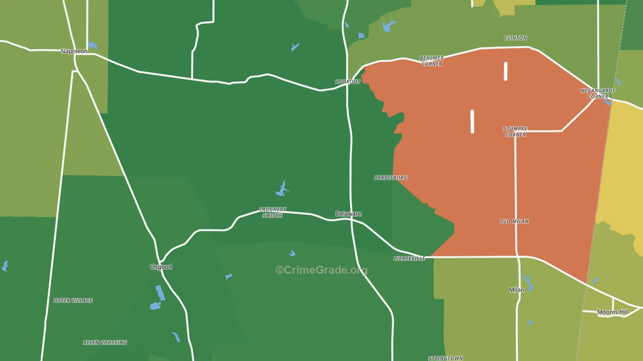 Ripley County, IN Map of Vehicle Theft Rates
