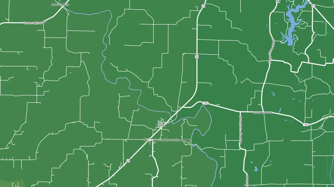 Ripley, IL Map of Vehicle Theft Rates
