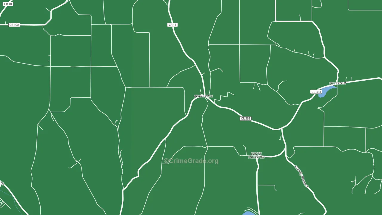 Risingville, NY Map of Vehicle Theft Rates