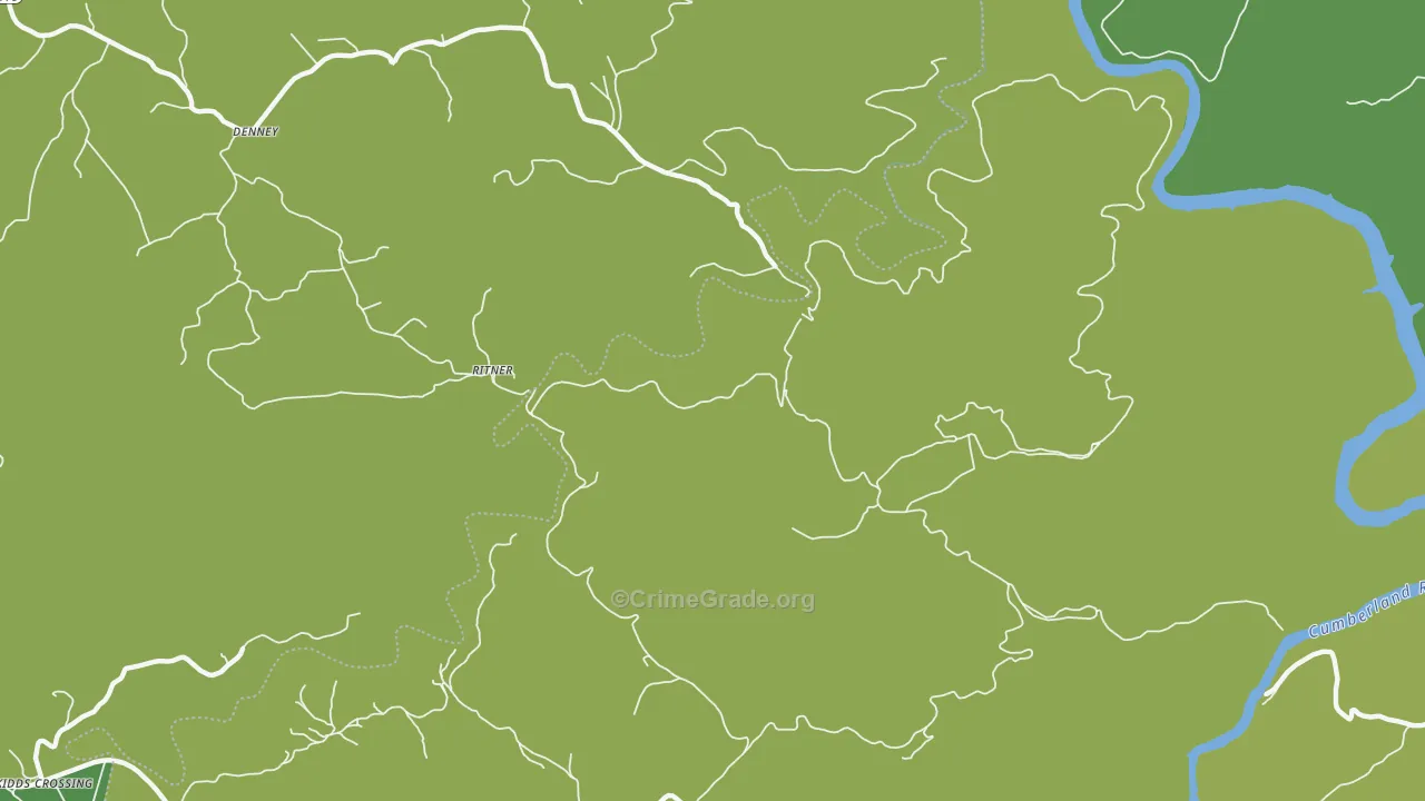 Ritner, KY Map of Vehicle Theft Rates