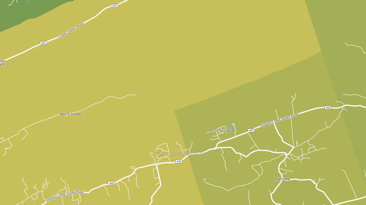 Ritzie Village, PA Map of Vehicle Theft Rates