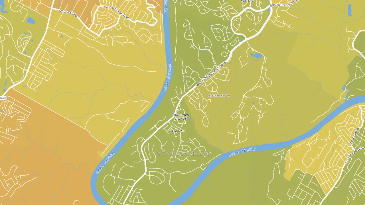 River Dance at Steiner Ranch, Austin, TX Map of Vehicle Theft Rates