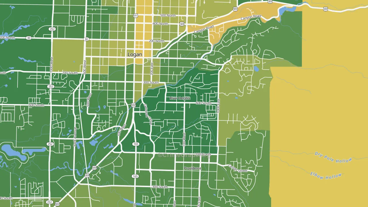 River Heights, UT Map of Vehicle Theft Rates