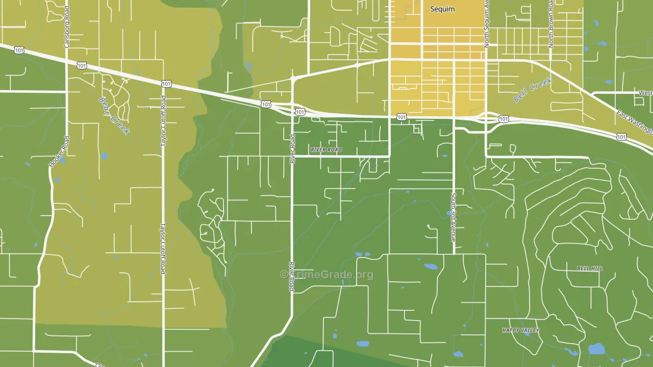 River Road, WA Map of Vehicle Theft Rates
