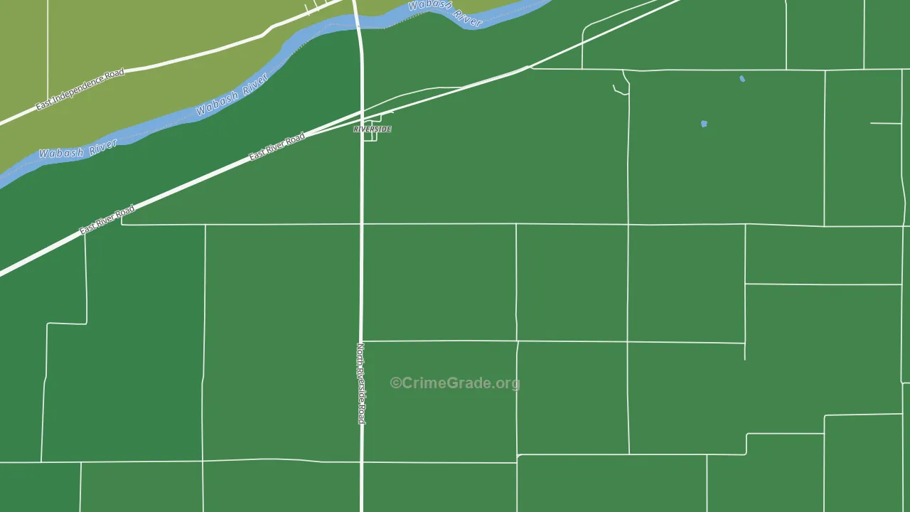 Riverside, IN Map of Vehicle Theft Rates