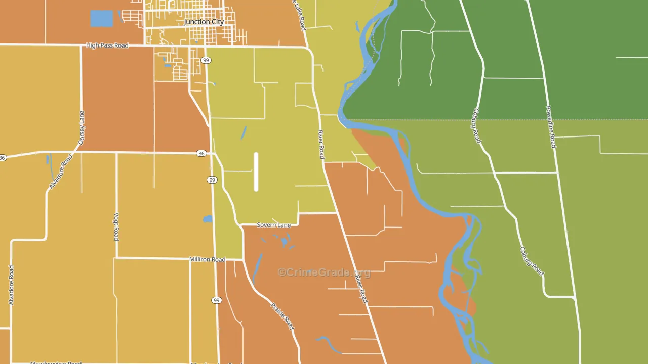 Riverview, OR Map of Vehicle Theft Rates