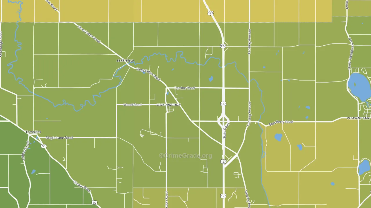Rives Junction, MI Map of Vehicle Theft Rates