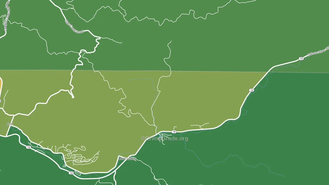 Roads End, OR Map of Vehicle Theft Rates