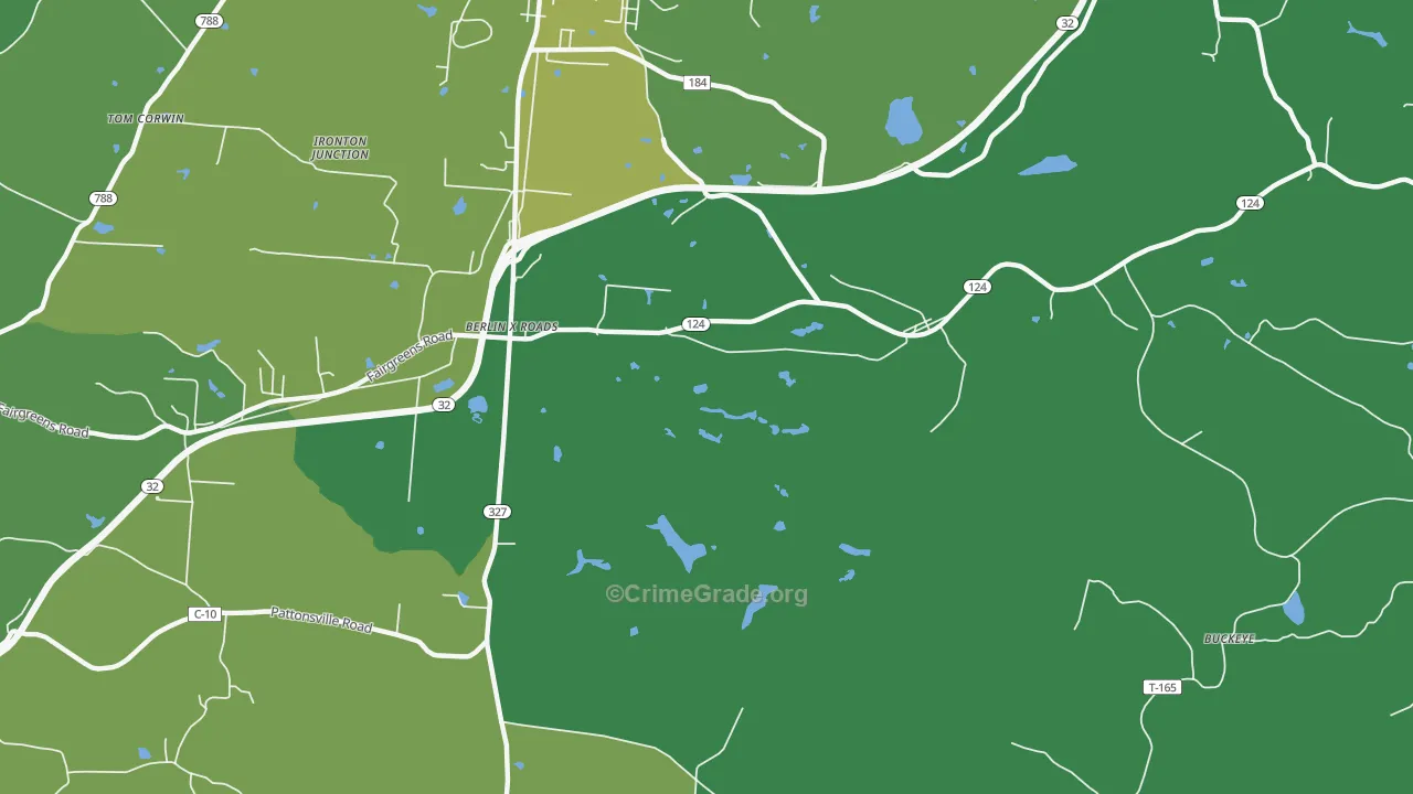 Roads, OH Map of Vehicle Theft Rates