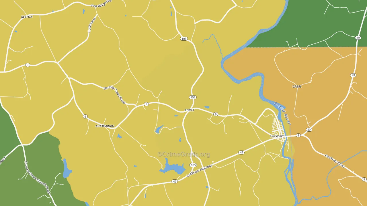 Robat, SC Map of Vehicle Theft Rates