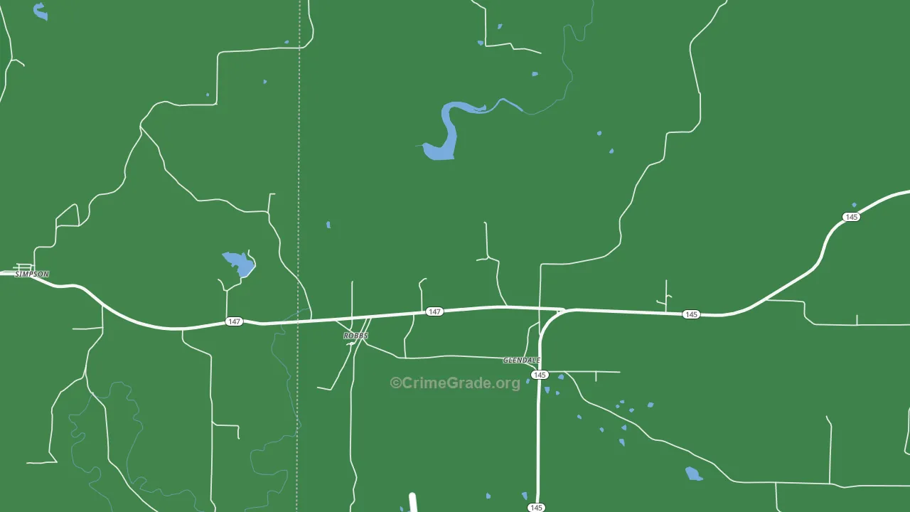 Robbs, IL Map of Vehicle Theft Rates