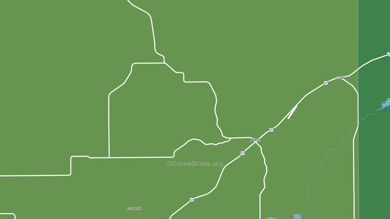 Roberts County, TX Map of Vehicle Theft Rates