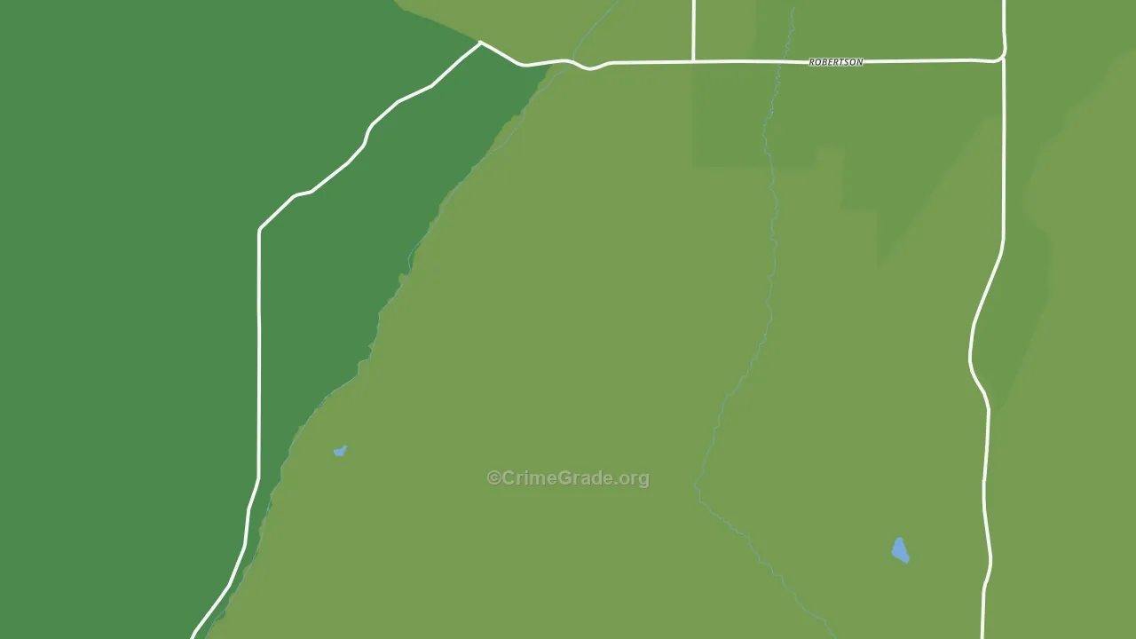 Robertson, WY Map of Vehicle Theft Rates