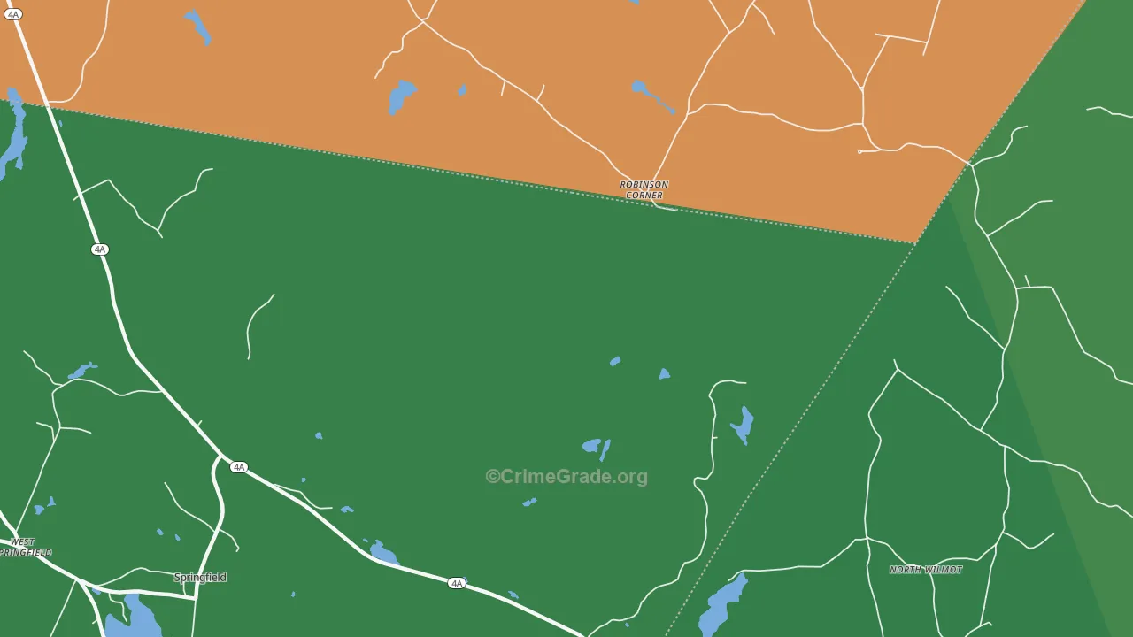 Robinson Corner, NH Map of Vehicle Theft Rates