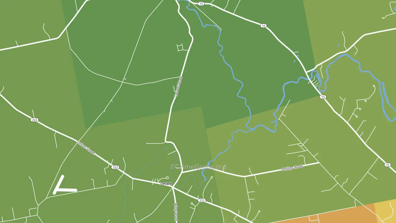 Robyville, ME Map of Vehicle Theft Rates