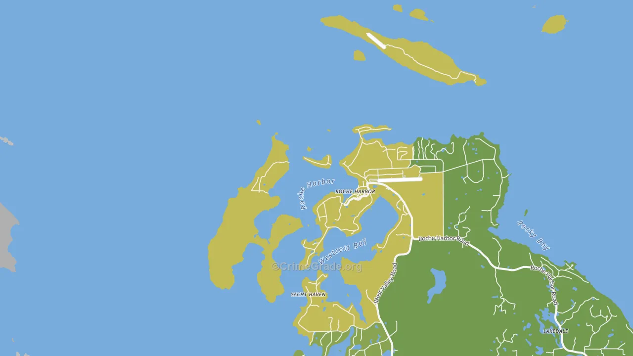 Roche Harbor, WA Map of Vehicle Theft Rates