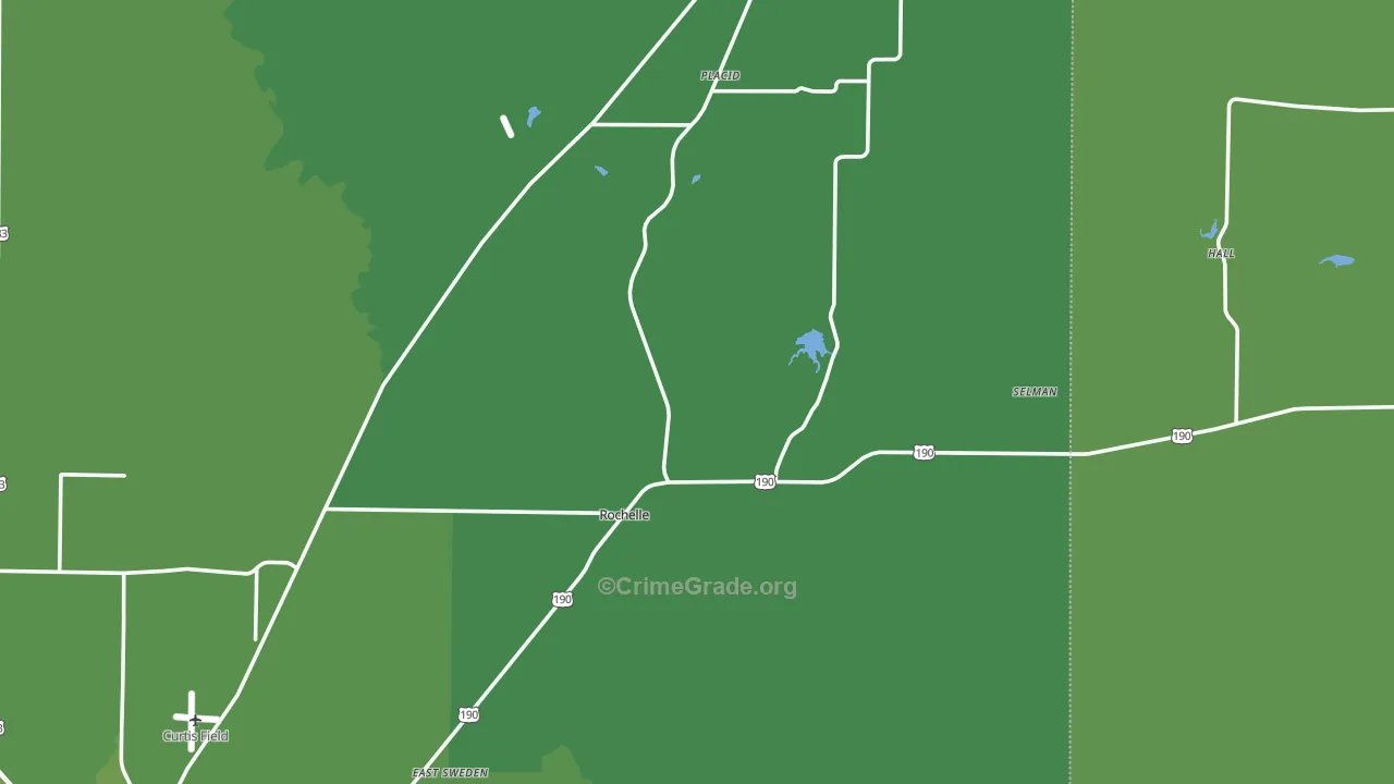Rochelle, TX Map of Vehicle Theft Rates
