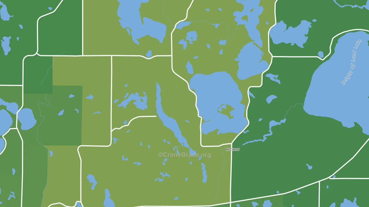 Rochert, MN Map of Vehicle Theft Rates