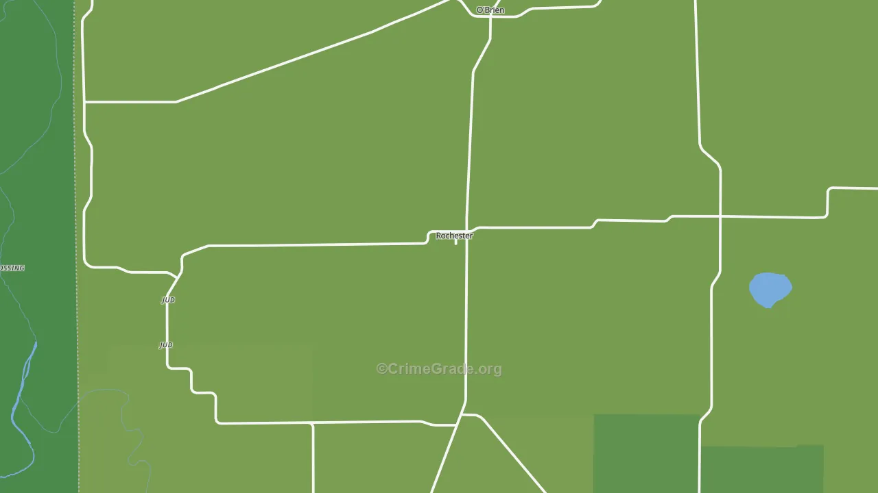 Rochester, TX Map of Vehicle Theft Rates