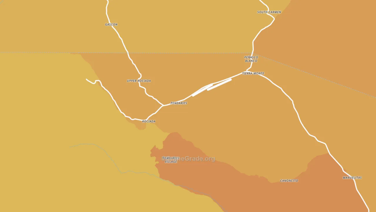Rociada, NM Map of Vehicle Theft Rates