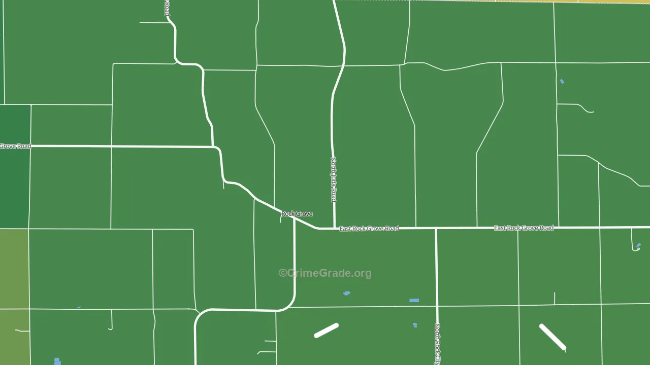 Rock Grove, IL Map of Vehicle Theft Rates