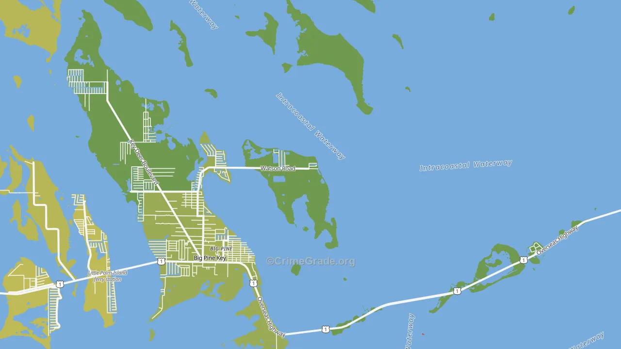 Rock Harbor, FL Map of Vehicle Theft Rates