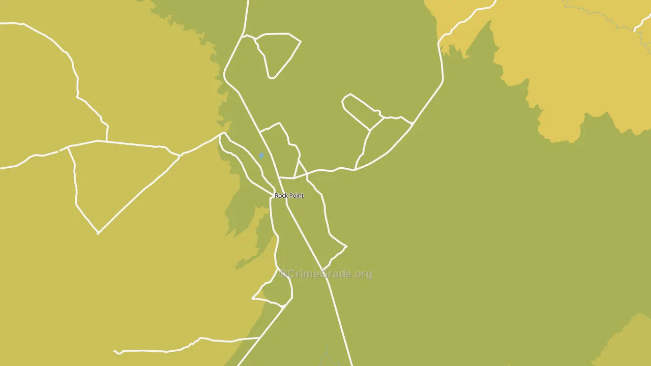 Rock Point, AZ Map of Vehicle Theft Rates