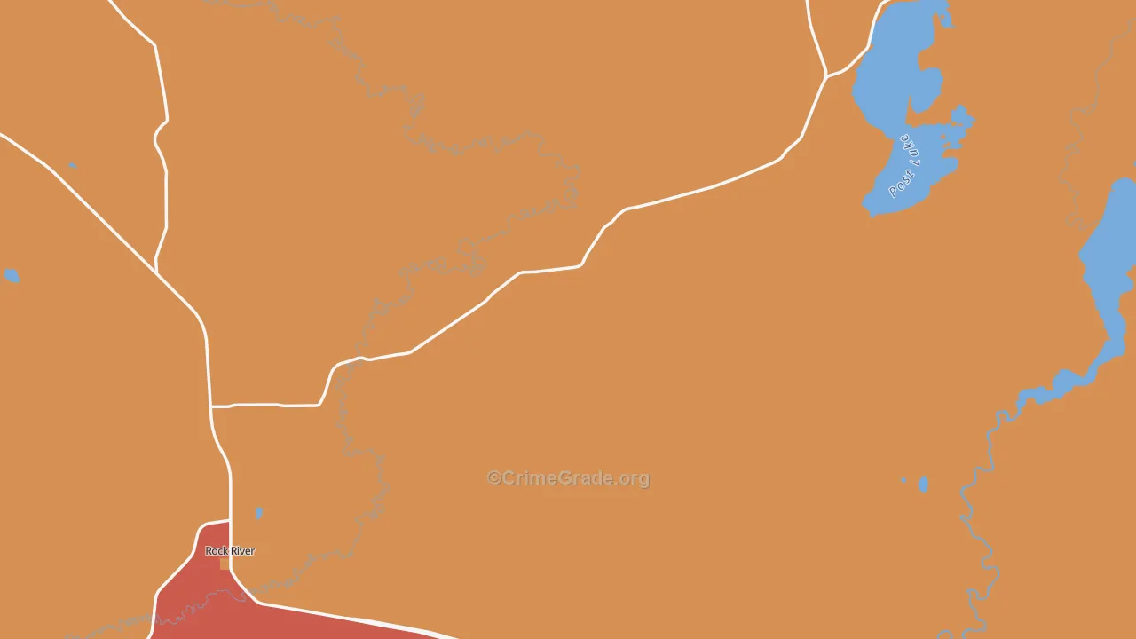 Rock River, WY Map of Vehicle Theft Rates
