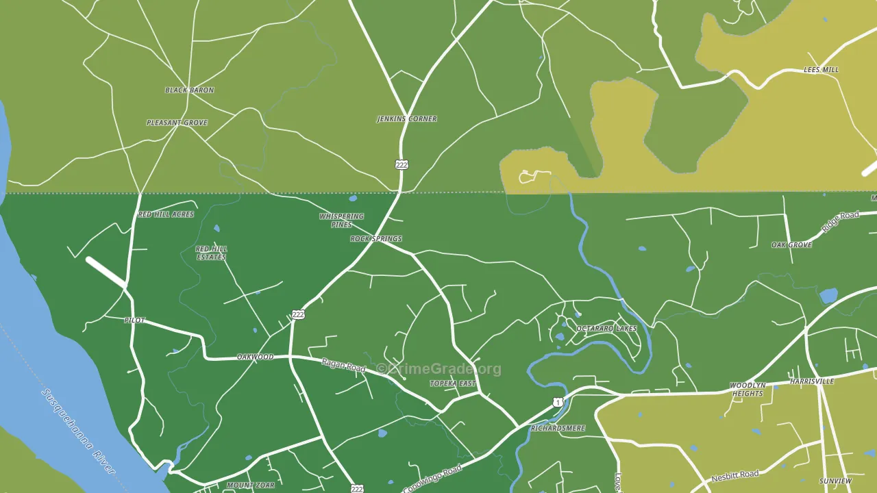 Rock Springs, MD Map of Vehicle Theft Rates