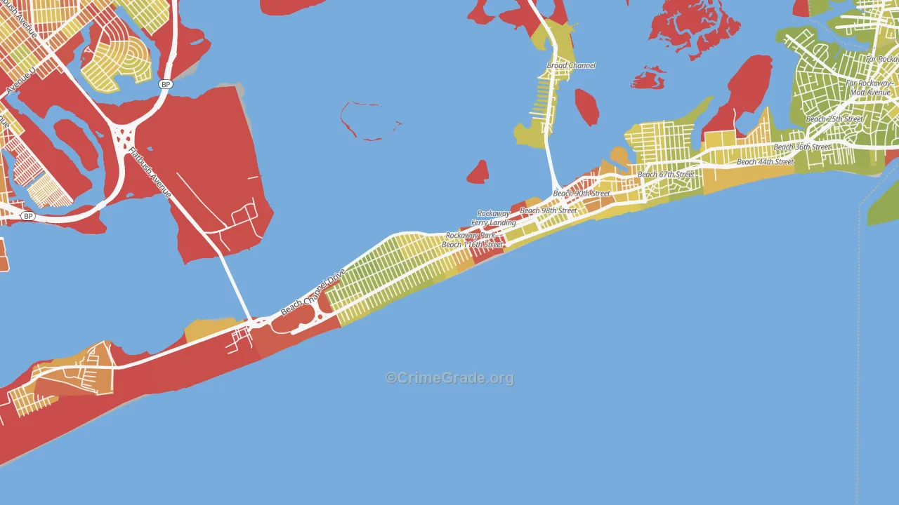 Rockaway Park, Queens, NY Map of Vehicle Theft Rates