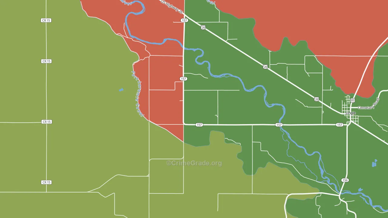 Rockeagle, WY Map of Vehicle Theft Rates