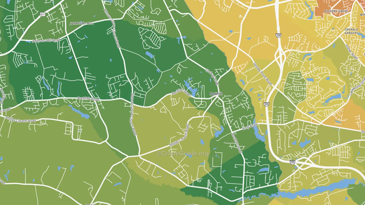 Rockfish, Raeford, NC Map of Vehicle Theft Rates